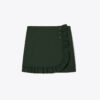 Jupe-short à volants en twill technique