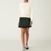 Jupe-short à volants en twill technique