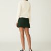 Jupe-short à volants en twill technique