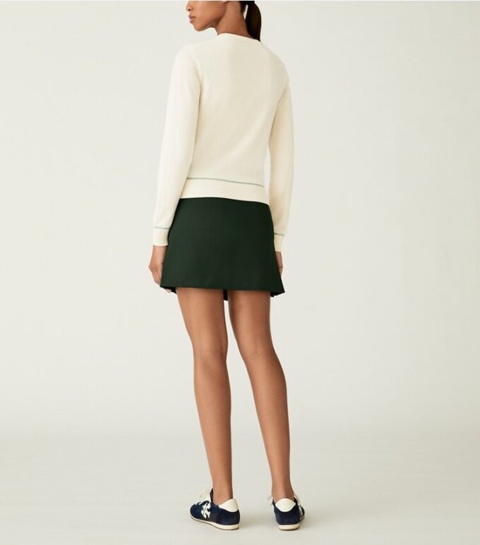 Jupe-short à volants en twill technique