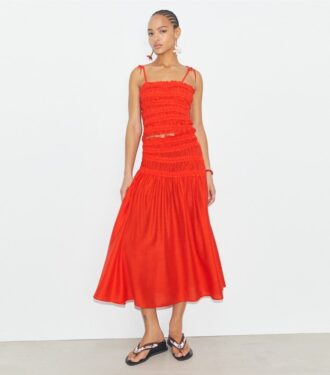 Jupe smockée en viscose Jupe smockée en viscose