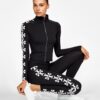 Haut zippé en nylon réfléchissant avec logo Haut zippé en nylon réfléchissant avec logo
