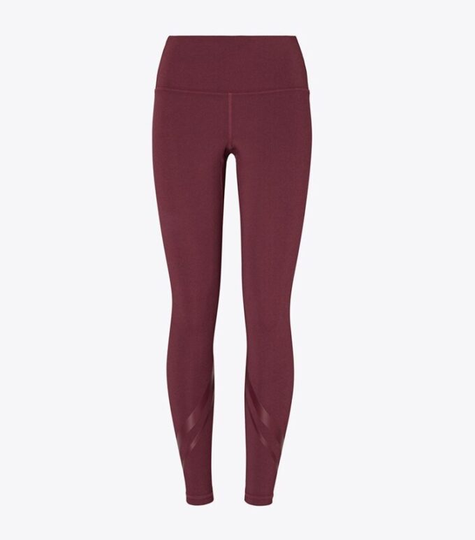 Legging taille haute à compression mélangée avec poches latérales et motif chevron Legging taille haute à compression mélangée avec poches latérales et motif chevron