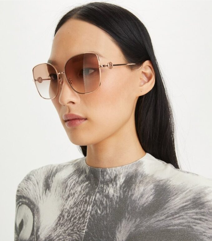 Lunettes de soleil Miller Metal Oversized Butterfly