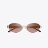 Lunettes de soleil ovales Miller en métal