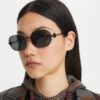 Lunettes de soleil ovales Miller en métal