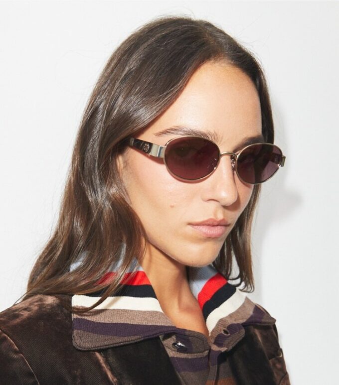 Lunettes de soleil ovales Miller en métal