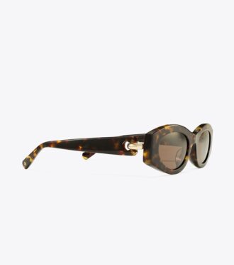 Lunettes de soleil ovales percées