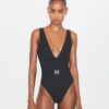 Maillot de bain à ceinture et logo Maillot de bain à ceinture et logo