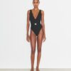 Maillot de bain à ceinture et logo Maillot de bain à ceinture et logo