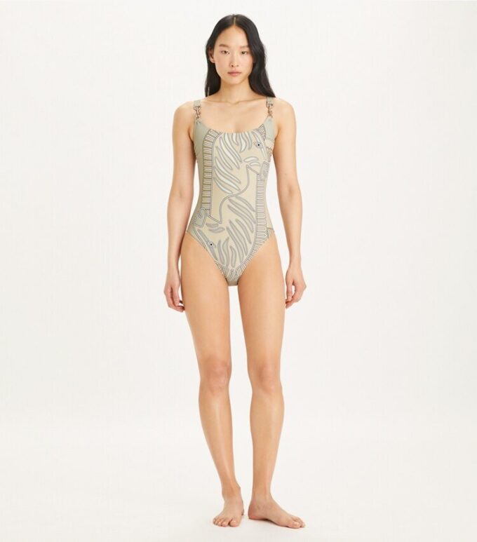 Maillot de bain imprimé Clip Tank Maillot de bain imprimé Clip Tank
