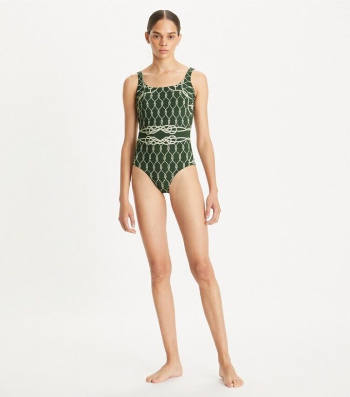 Maillot de bain imprimé sans manches Maillot de bain imprimé sans manches