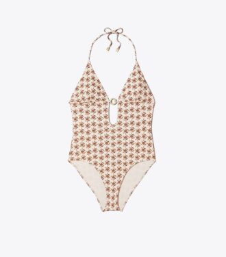 Maillot de bain une pièce imprimé Ring