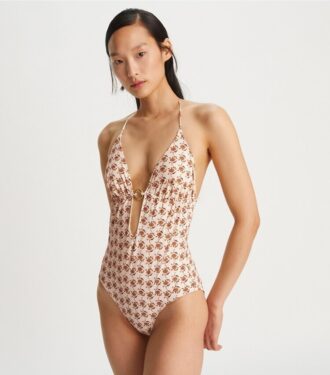 Maillot de bain une pièce imprimé Ring