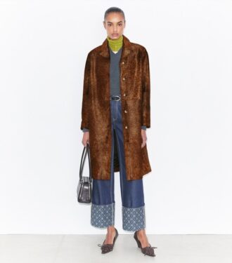 Manteau en cuir de veau