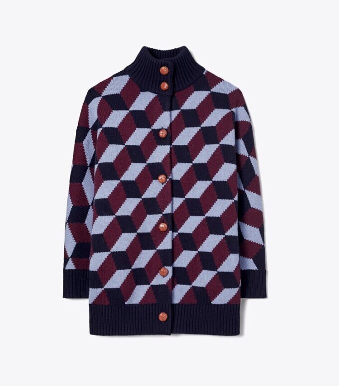 Manteau-pull à chevrons Manteau-pull à chevrons