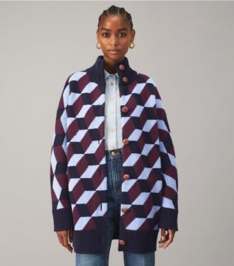 Manteau-pull à chevrons Manteau-pull à chevrons