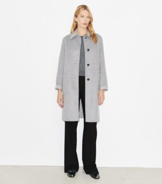 Manteau réversible en laine jacquard T Monogram