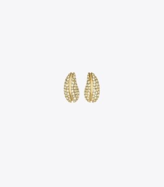 Mini boucles d&rsquo;oreilles pavées percées