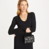 Mini Kira Diamond Quilt Pavé Logo Top-Handle Crossbody