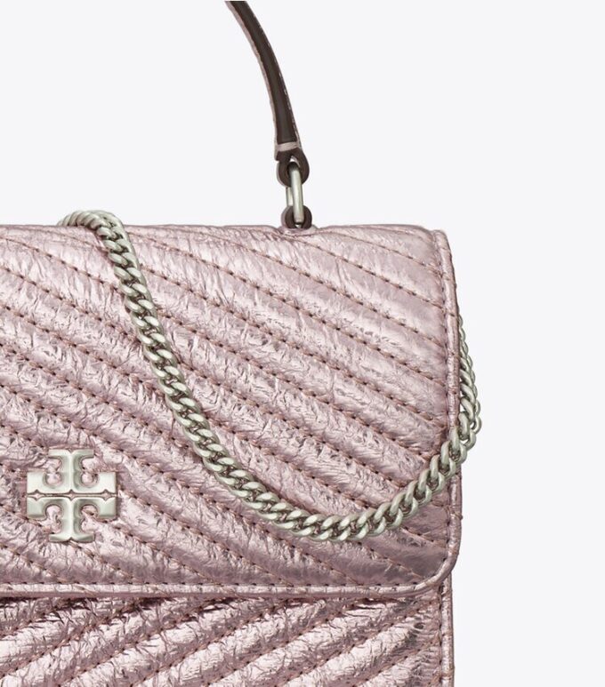 Mini Kira Moto Quilt Metallic Top-Handle Crossbody Mini Kira Moto Quilt Metallic Top-Handle Crossbody