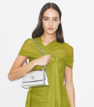 Mini sac à bandoulière Kira Turnlock métallisé