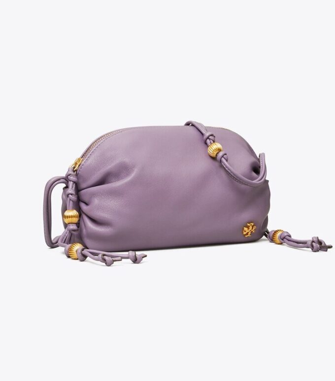 Mini sac à bandoulière souple avec bandoulière à perles Mini sac à bandoulière souple avec bandoulière à perles