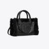 Mini sac fourre-tout Ella en cuir verni et peau lainée Mini sac fourre-tout Ella en cuir verni et peau lainée