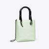Mini sac fourre-tout en satin avec poignées serpent Mini sac fourre-tout en satin avec poignées serpent