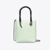 Mini sac fourre-tout en satin avec poignées serpent Mini sac fourre-tout en satin avec poignées serpent