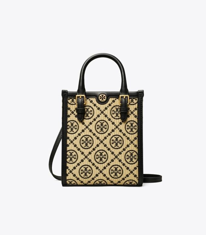 Mini sac fourre-tout T Monogram Raffia Mini sac fourre-tout T Monogram Raffia