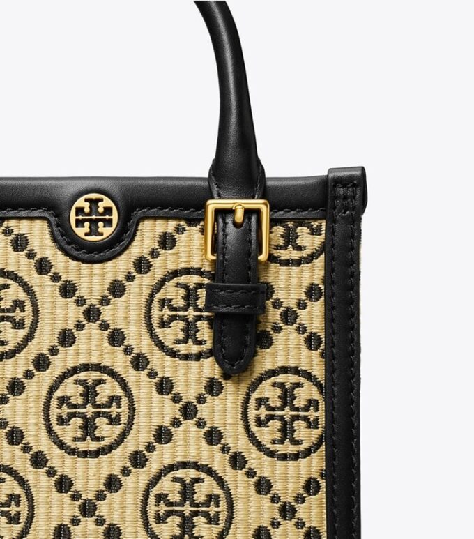 Mini sac fourre-tout T Monogram Raffia Mini sac fourre-tout T Monogram Raffia