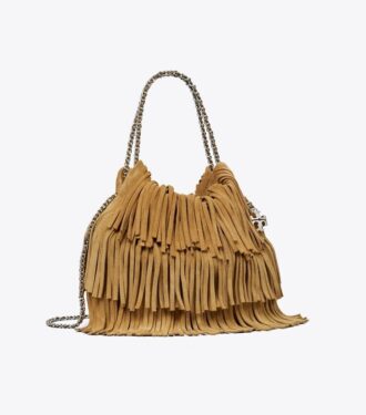 Mini sac hobo Fleming en daim à franges