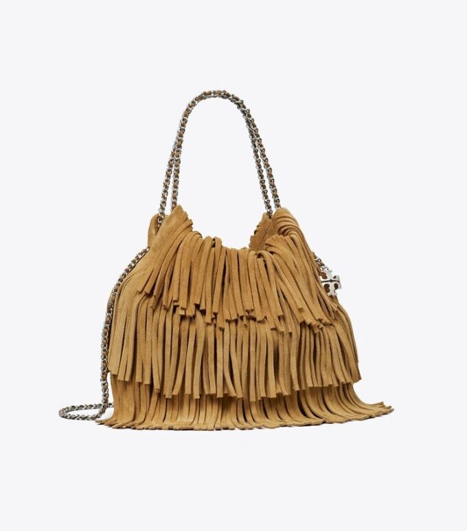 Mini sac hobo Fleming en daim à franges Mini sac hobo Fleming en daim à franges