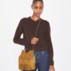 Mini sac hobo Fleming en daim à franges Mini sac hobo Fleming en daim à franges