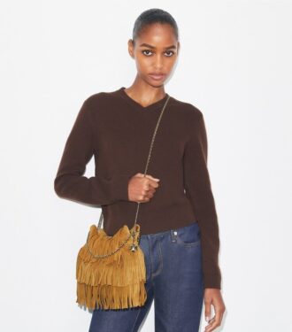 Mini sac hobo Fleming en daim à franges
