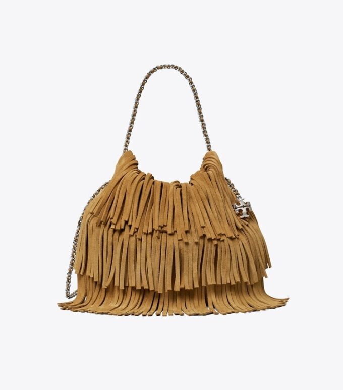 Mini sac hobo Fleming en daim à franges Mini sac hobo Fleming en daim à franges