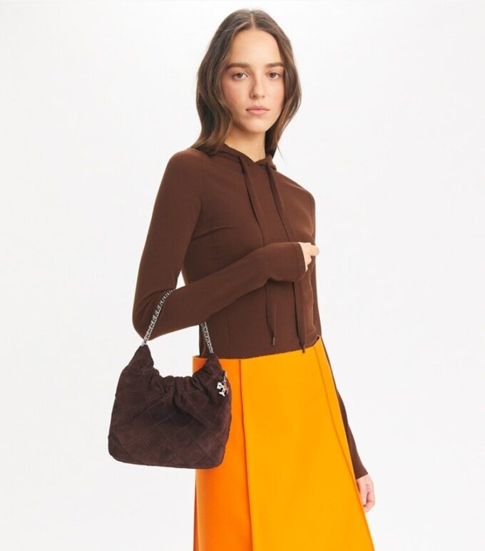 Mini sac hobo Fleming en daim souple Mini sac hobo Fleming en daim souple