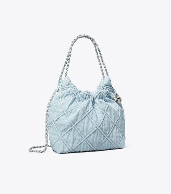 Mini sac hobo Fleming en denim souple Mini sac hobo Fleming en denim souple