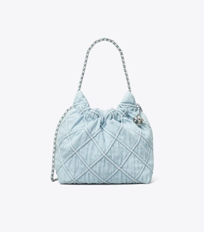 Mini sac hobo Fleming en denim souple Mini sac hobo Fleming en denim souple