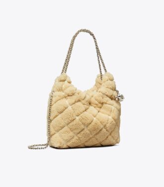Mini sac hobo Fleming en peau lainée