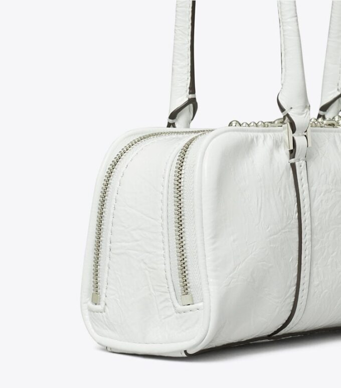 Mini sac à main en cuir froissé Marshmallow Mini sac à main en cuir froissé Marshmallow