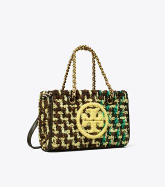 Mini sac à main Fleming en tweed souple avec chaîne
