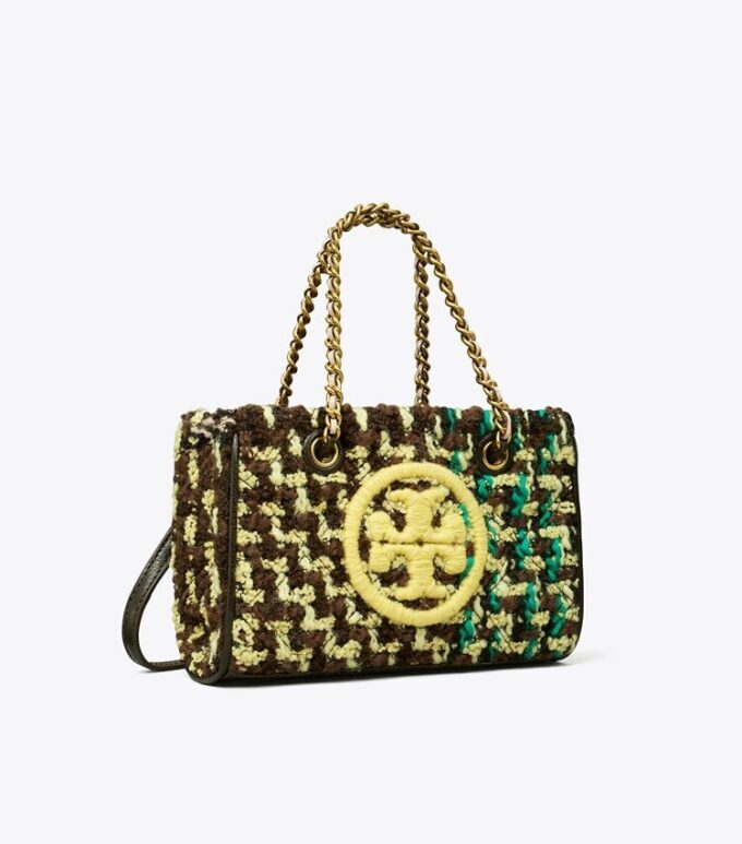 Mini sac à main Fleming en tweed souple avec chaîne Mini sac à main Fleming en tweed souple avec chaîne