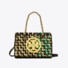 Mini sac à main Fleming en tweed souple avec chaîne Mini sac à main Fleming en tweed souple avec chaîne