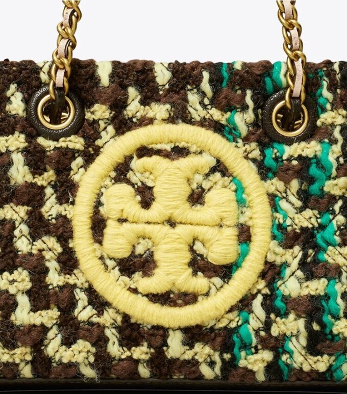 Mini sac à main Fleming en tweed souple avec chaîne Mini sac à main Fleming en tweed souple avec chaîne