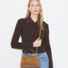 Mini sac à main Lee Radziwill en daim à franges et poignée supérieure Mini sac à main Lee Radziwill en daim à franges et poignée supérieure