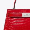 Mini sac à poignée supérieure Lee Radziwill en cuir gaufré croco Mini sac à poignée supérieure Lee Radziwill en cuir gaufré croco