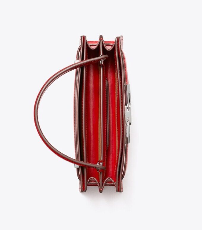 Mini sac à poignée supérieure Lee Radziwill en cuir gaufré croco Mini sac à poignée supérieure Lee Radziwill en cuir gaufré croco