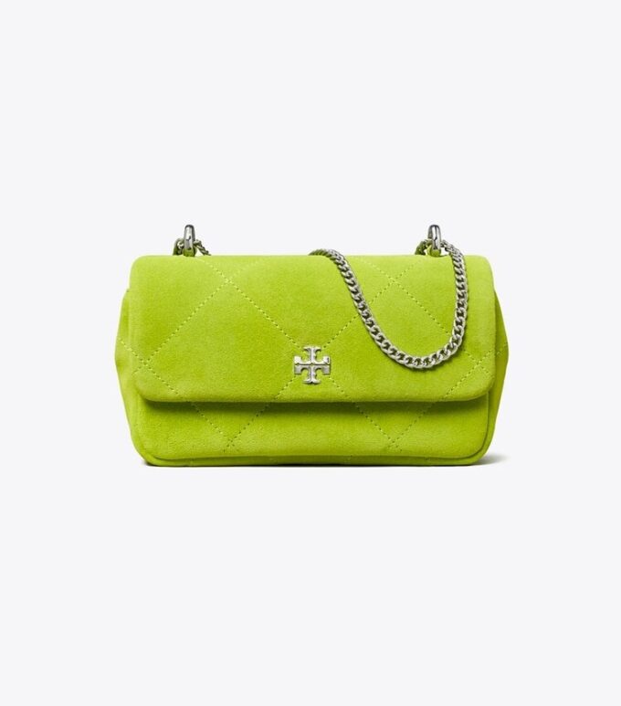 Mini sac à rabat en daim matelassé Kira Mini sac à rabat en daim matelassé Kira